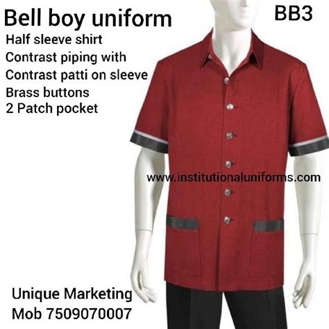 Bell Boy Uniform Manufacturer in Raipur Chhattisgarh India by Unique ...