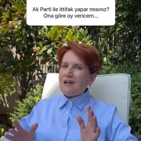 AK Parti ile ittifak yapar mısınız sorusuna İYİ Parti lideri Akşener