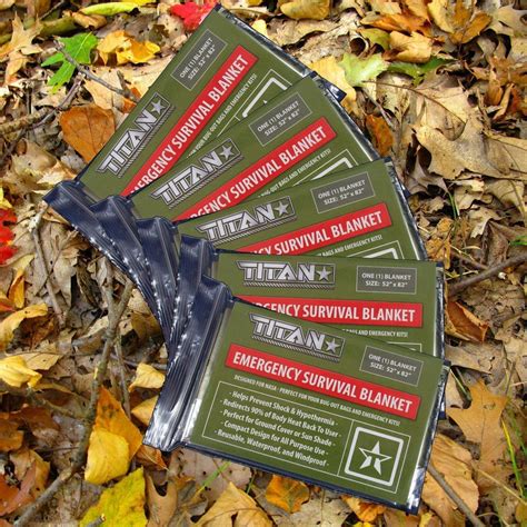 Mylar Survival Blankets 5 Pack Olive Drab Titan Survival