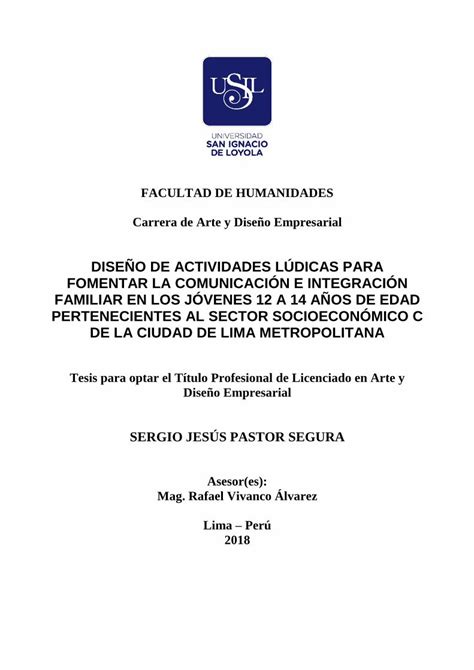 PDF Diseño de actividades lúdicas para fomentar la repositorio