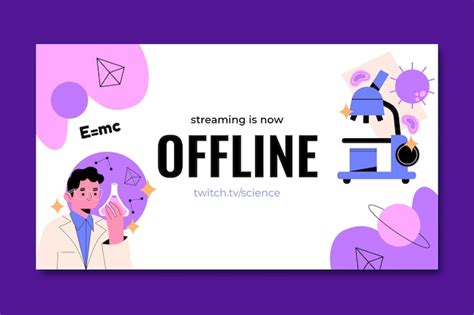 Free Vector Gradient Science Twitch Background Template