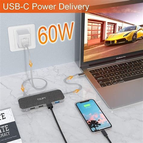 Hub Usb C A Usb Hdmi Vga Ethernet Sdtf Tsupy 10 En 1 Cuotas Sin Interés