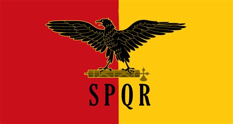 Roman Republicempire Mixed With The Modern City Of Rome Flag R