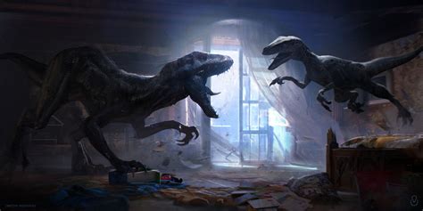 Timothy Rodriguez Jurassic World Fallen Kingdom Indoraptor Fights Blue