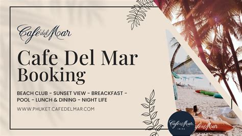 Booking | Café Del Mar Beach Club Phuket