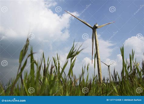 Photograph Of A Giant Windmill Located In Satara Stock Photo Image Of