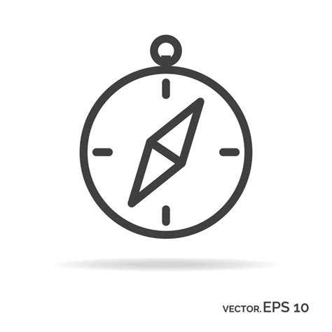 Compass Outline Icon Black Color 7656034 Vector Art At Vecteezy