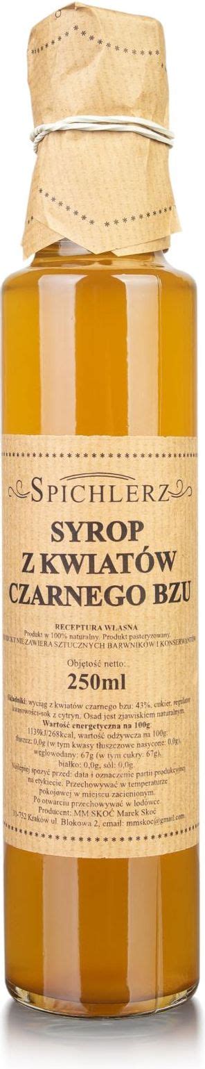 Spichlerz Syrop Z Kwiat W Czarnego Bzu Ml Ceny I Opinie Ceneo Pl