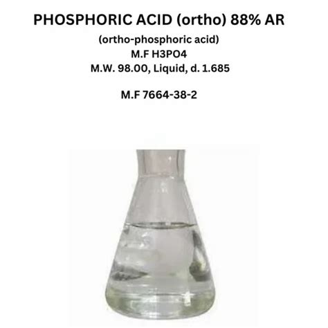 PHOSPHORIC ACID Ortho 88 AR At Rs 853 5 Litre CAS No 7664 38 2 In