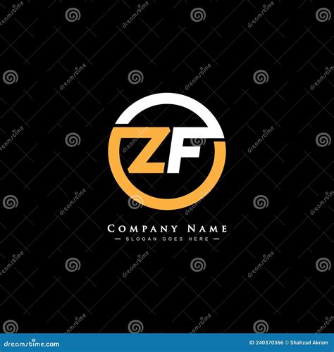 Initial Letter Zf Logo Minimal Business Logo For Alphabet Z And F