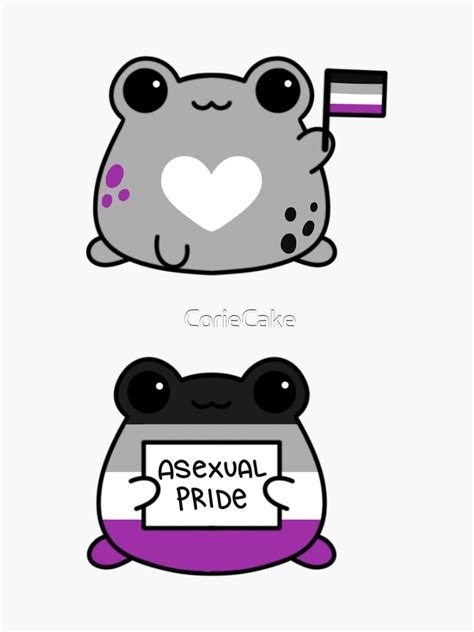 Asexual Pride Frogs Alt Sticker For Sale By Coriecake Redbubble