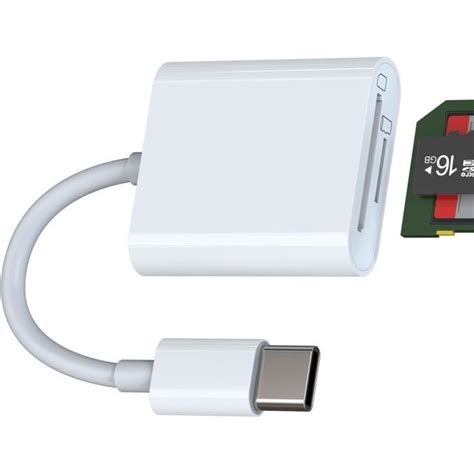 Lecteur De Carte Sd Usb C Tf 2 En 1 Pour Apple Iphone 15 Pro Max Plus