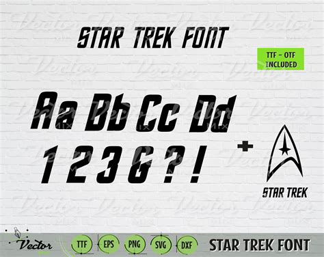 Star Trek Font Star Trek Otf Star Trek Svg Star Trek Font Svg Font