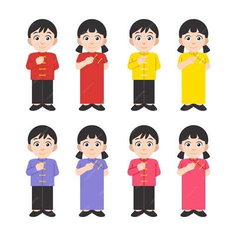 premium vector malaysian chinese race vector