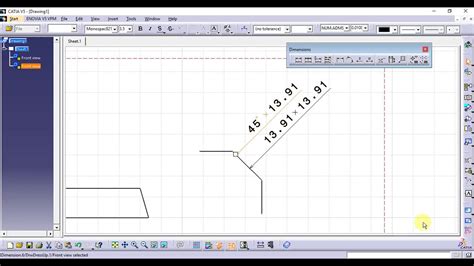 Catia Tutorial In Tamil 143 Chamfer Dimensions Dimensions