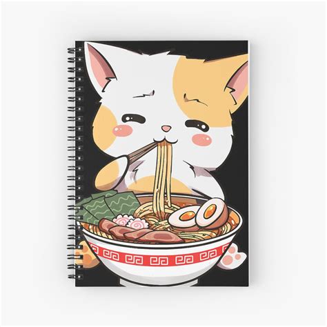 Kawaii Neko Ramen Cute Ramen Cat Japanese Noodle Funny Anime Spiral