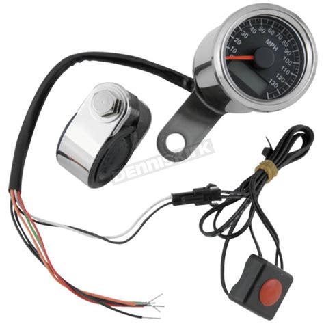 Bikers Choice Black Face Electronic Led Mini Speedometer