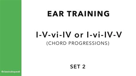 I V Vi IV Or I Vi IV V Chord Progressions Ear Training Set 2 YouTube