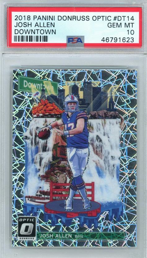 2018 Panini Donruss Optic Downtown Josh Allen Dt 14 Psa 10 Da Card World