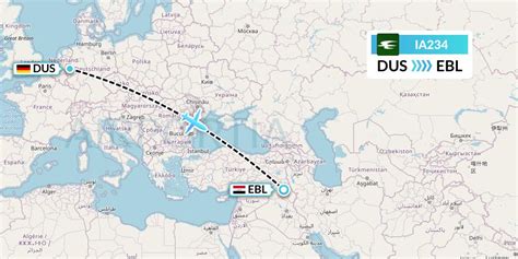 IA234 Flight Status Iraqi Airways Dusseldorf To Arbil IAW234