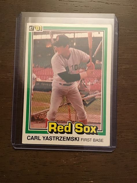 Donruss Carl Yastrzemski Hof Red Sox Off Center Error Ebay