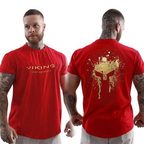 Mens Viking Gym T Shirt Mens Fitness Apparel Mens Sports