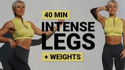 40 Min Db Leg Workout Quads Hamstrings Glutes Calves At Home Leg Workout Weights