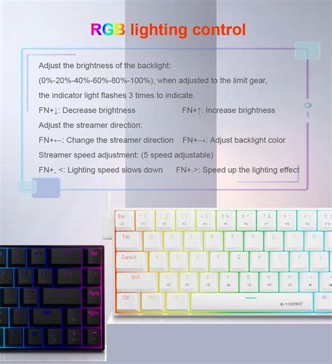 Teclado Mecânico Gamer RGB E YOOSO Z686 Tamanho 65 Mini slim USB