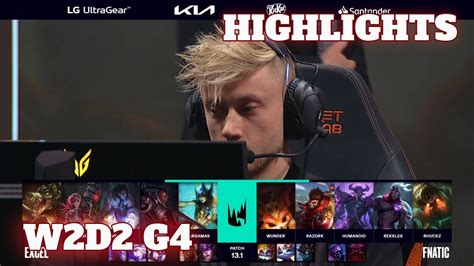 XL Vs FNC Highlights Week 2 Day 2 LEC Winter 2023 Excel Vs Fnatic