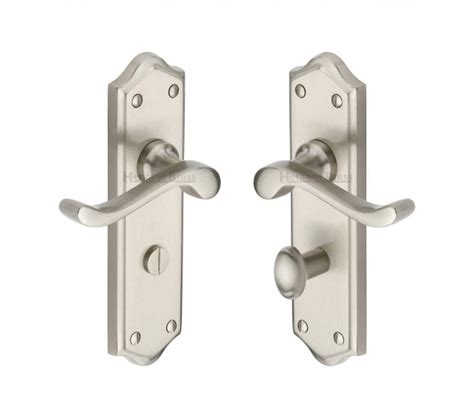 Heritage Brass Buckingham Door Handles Satin Nickel