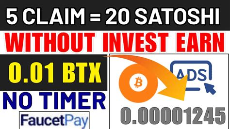 Satoshi Daily Free Bitcoin Faucet Min Claim Earn Free Btc