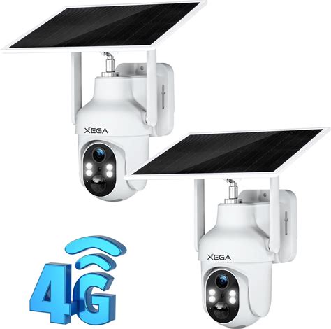 Xega G G Lte Cam Ra Surveillance Solaire Avec Carte Sim K Hd G