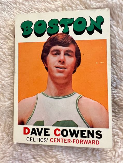 1971 72 Topps Basketball Dave Cowens RC 47 Celtics Etsy Dave