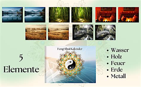 Feng Shui Kalender 2024 5 Elemente Feng Shui Natur Kalender Holz