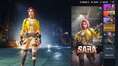 Opening New Character Sara And Upgraded To Max Level 10 Pubg Mobile