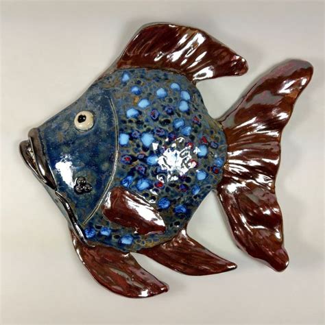 Ryba Ceramiczna Granatowa Nakrapiana Dora Decora Ceramic Fish