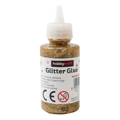 Gold Glitter Glue 60ml Hobbycraft