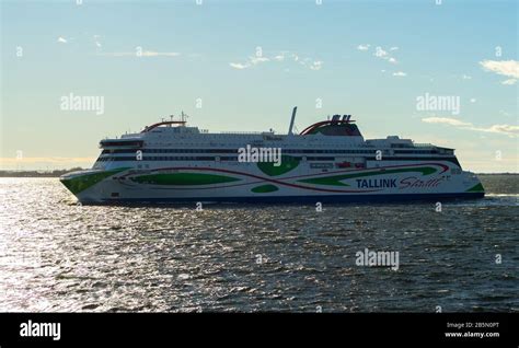 Harbour In Tallinn Estonia Estonia Shipping Baltic Ferry Hi Res Stock