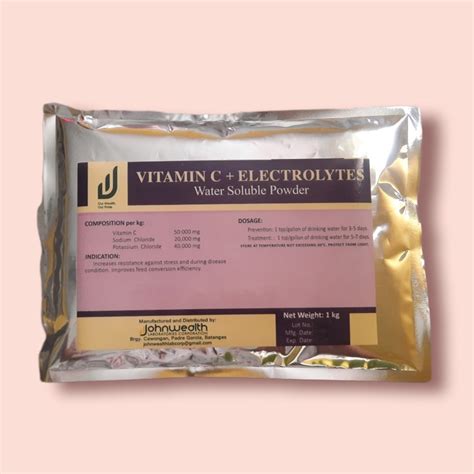 VITAMIN C ELECTROLYTES 1Kg Foil Pack Water Soluble Powder Shopee