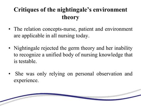 Florence Nightingales Environment Theory Ppt