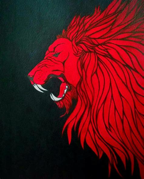 Red Lion Drawing By Rosanna Parker Fine Art America