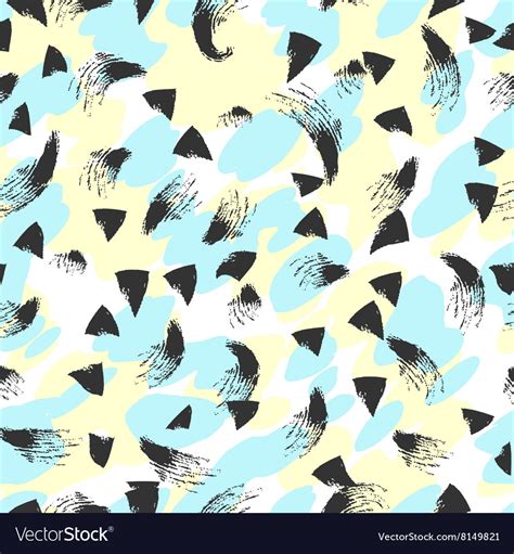 Hand Drawn Abstract Grunge Seamless Pattern Vector Image