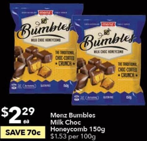 Menz Bumbles Milk Choc Honeycomb G Offer At Ritchies