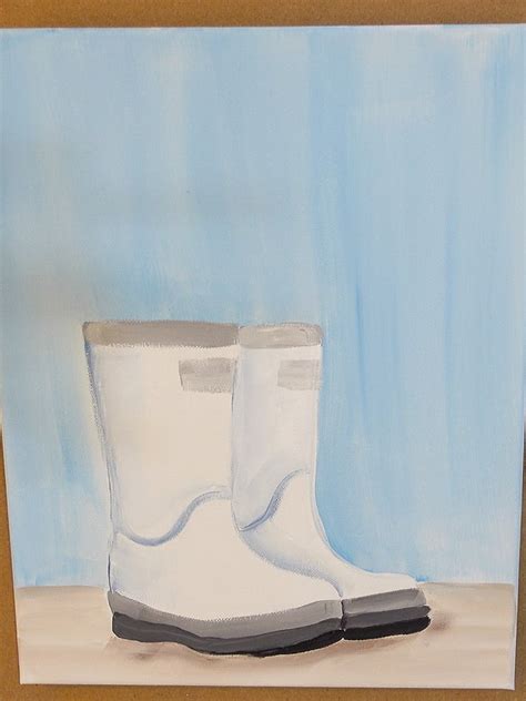 Paint Boots In Acrylics Pamela Groppe Art Acrylic Painting For