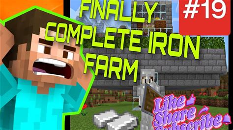 Finally I Finished My Iron Farm How To Make A Very Easiest Iron Farm In