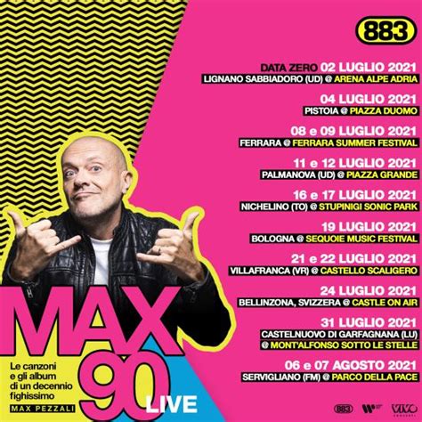 Biglietti Concerti Max Pezzali Max Live Prezzi E Date