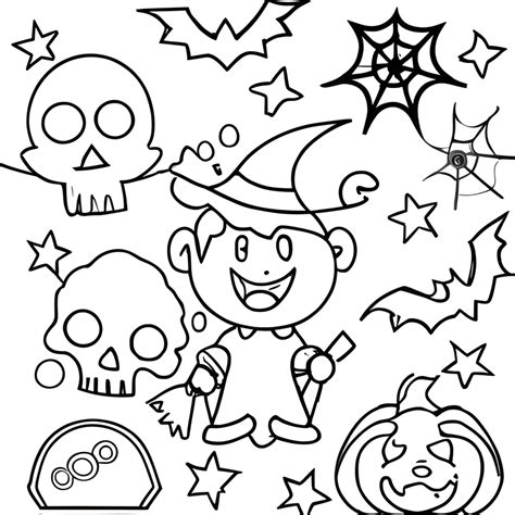 Halloween Coloring Page for Kids · Creative Fabrica