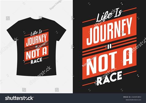 Life Journey Not Race Modern Minimalist Stock Vector Royalty Free