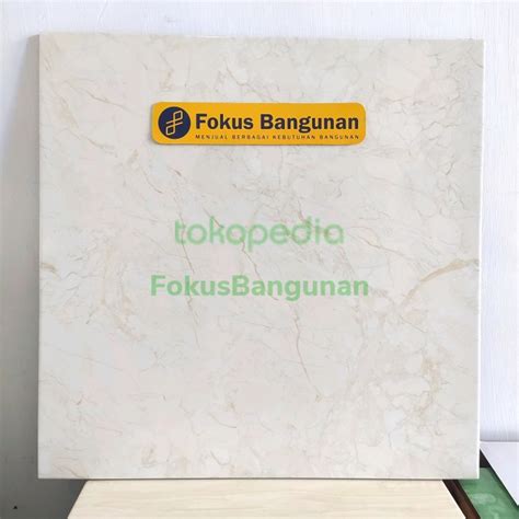 Jual TEGEL KERAMIK LANTAI 50 X 50 CM UNO MADISON WHITE Marble Marmer