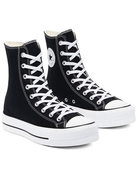 High Platform Sneakers Black White Black | Platform chucks, Womens ...